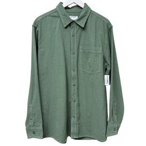 Old Navy Mens Casual Shirt Large Light Green Long Sleeve Cotton Button Down NWT